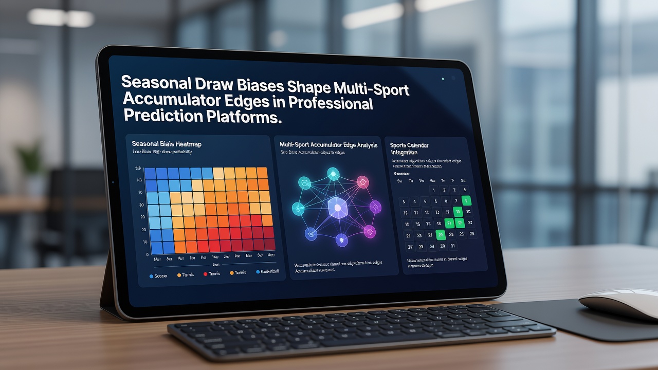 Screenshot of a professional accumulator builder interface highlighting seasonal draw bias filters for July 2026 fixtures
